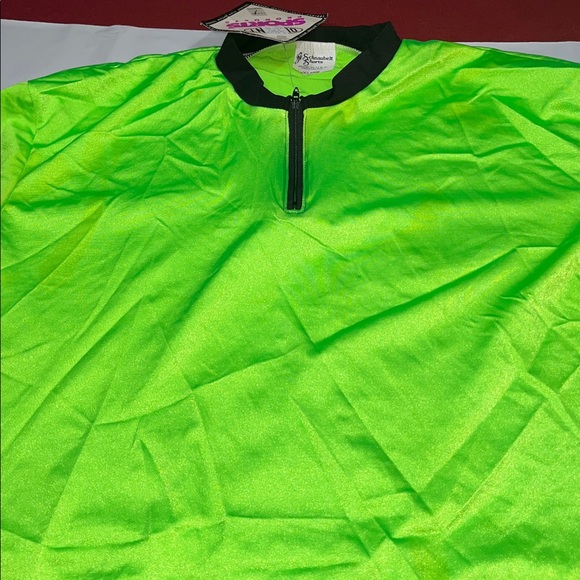 DUPONT Fluorescent GREEN BLACK Cycling Shirt NEW Lycra Schnaubelt Biking mens 2X - Picture 6 of 14
